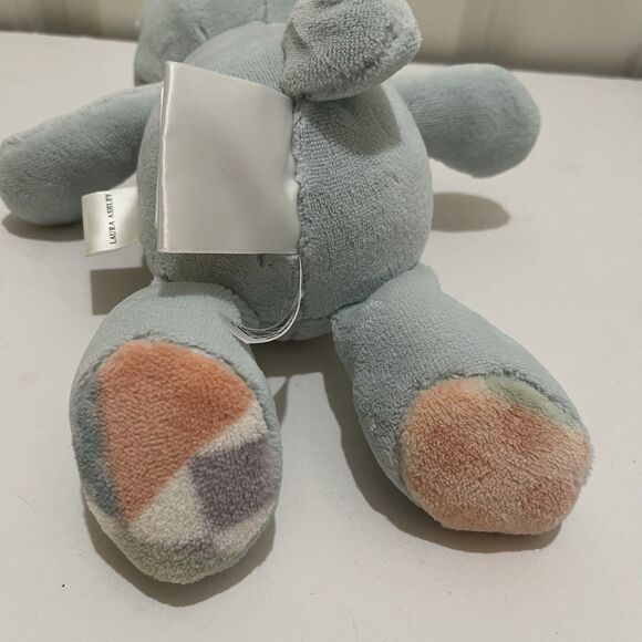 Laura Ashley Light Blue Teddy Bear Plush Soft Baby 12" Stuffed Animal Toy - Picture 8 of 9